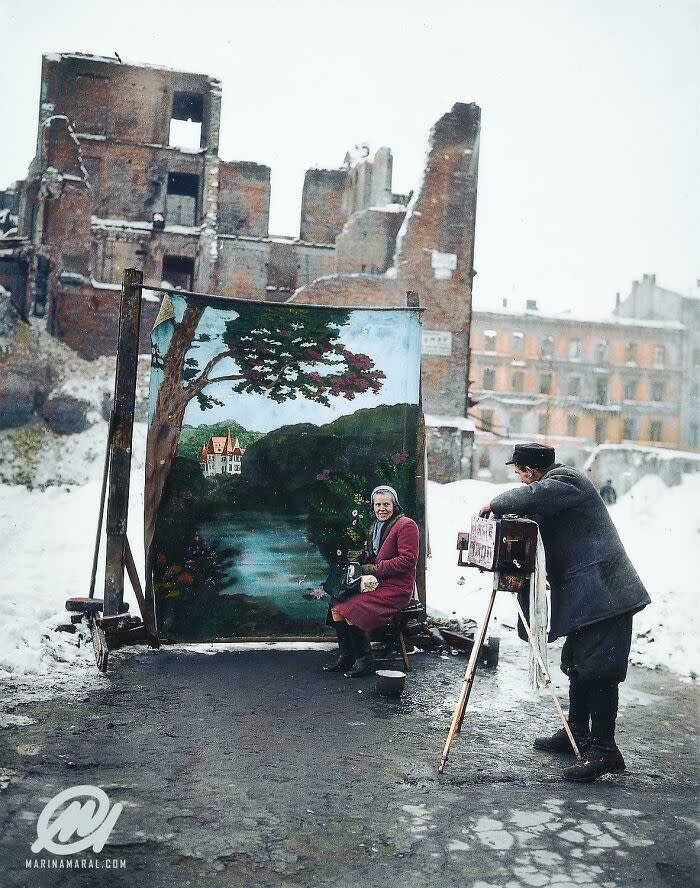 Фотограф использует свой собственный фон